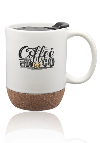 13 oz. Barista Ceramic Mugs with Cork Bottom