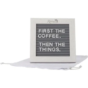 Cipher Wood Frame with Plastic Letter Board