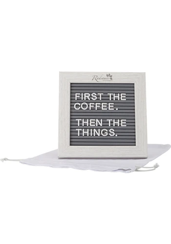 Cipher Wood Frame with Plastic Letter Board